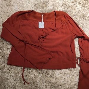 Free People Bell Sleeve Top
